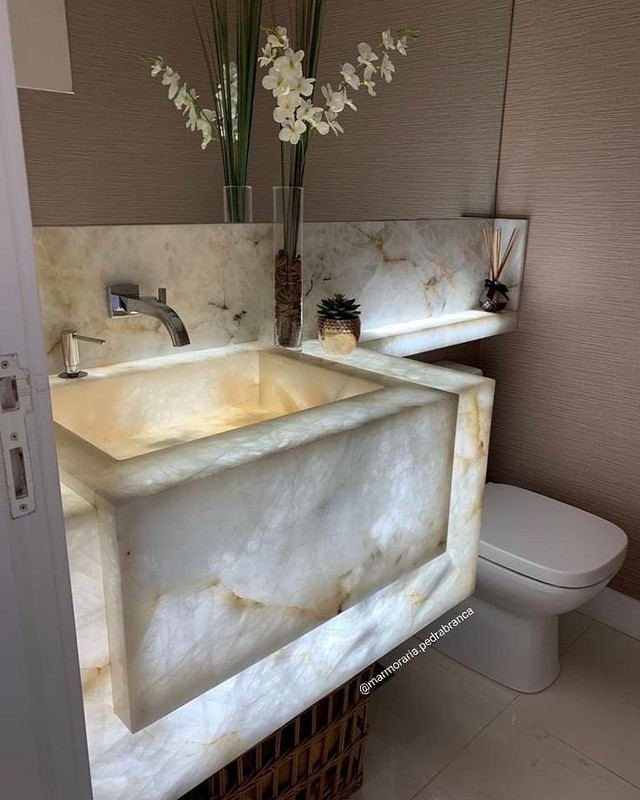 Lavabo em pedra natural